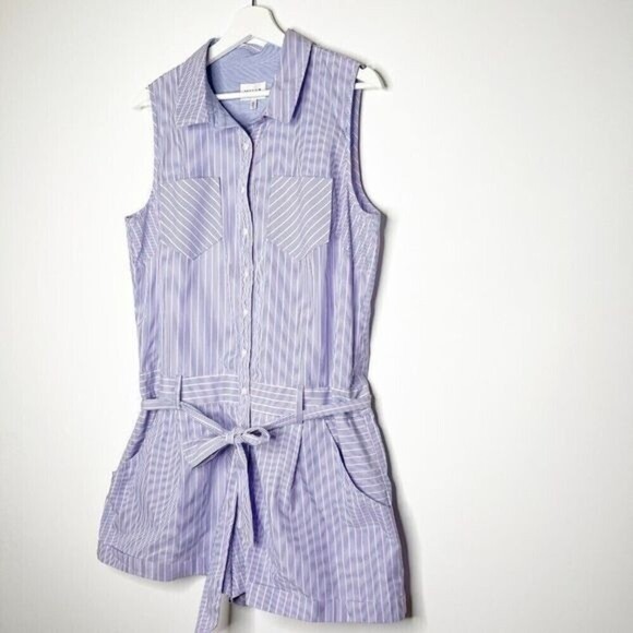 MILLY Striped Romper  - Picture 3 of 9